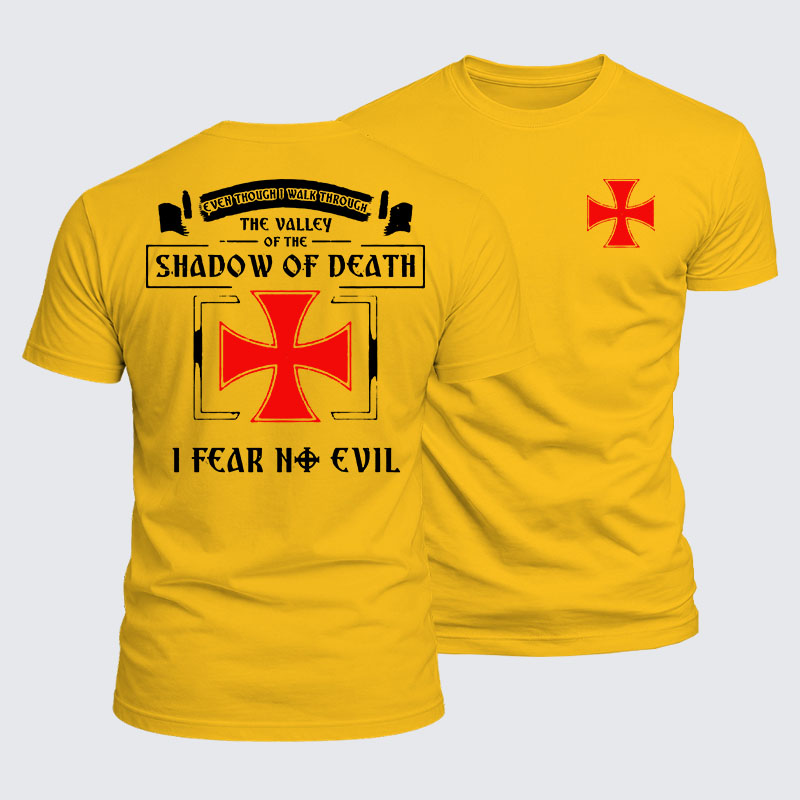 Luxe Mercerized Cotton Tee -  Even Though I Walk Through The Valley Of The Shadow Of Death, I Fear No Evil.