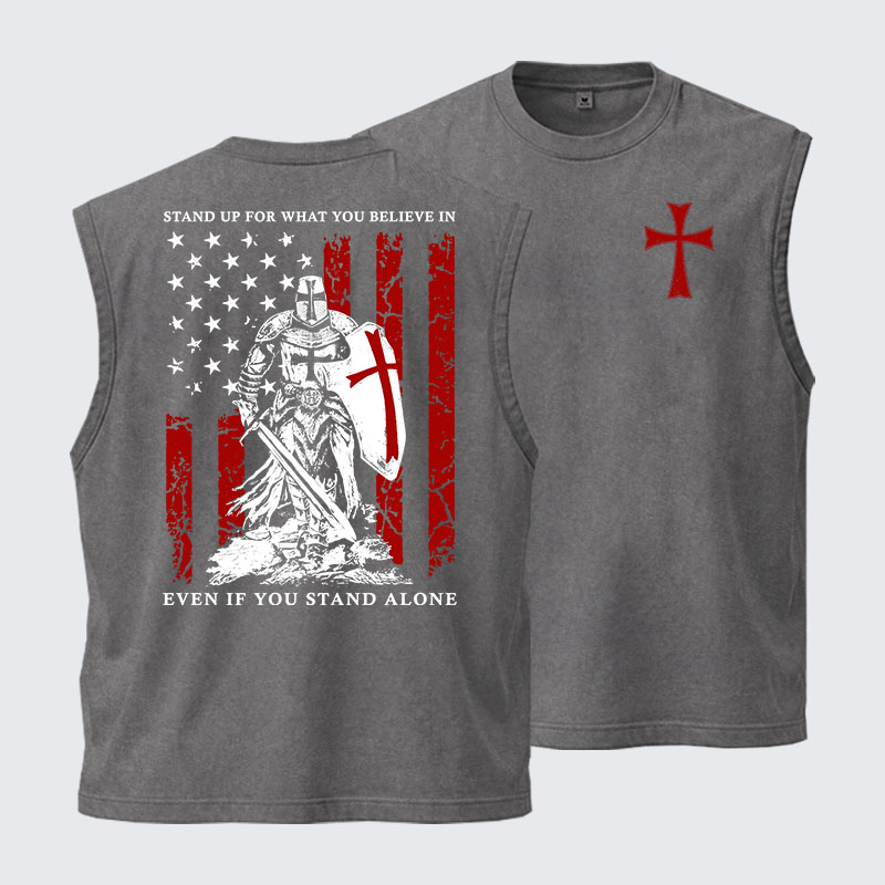 Washed Tank Top - Stand Up For What You Believe