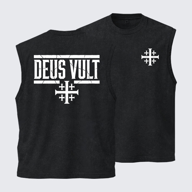 Washed Tank Top - Deus Vult