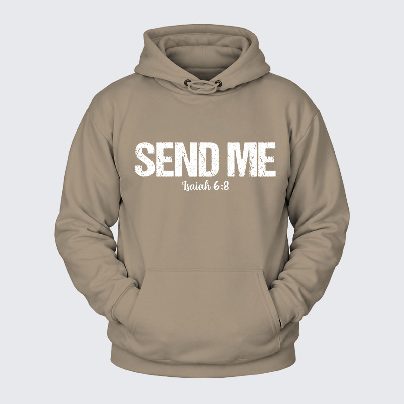 Plush Fleece-Lined Hoodie - Isaiah 6:8 - SEND ME