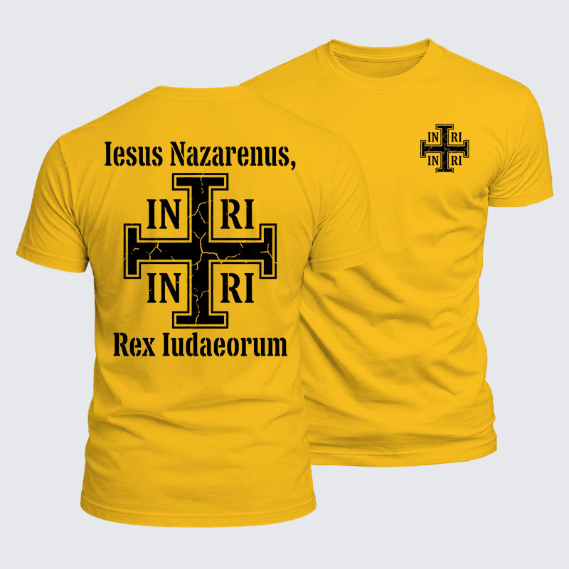 [Copy]Luxe Mercerized Cotton Tee - INRI Jesus Of Nazareth King Of The Jews