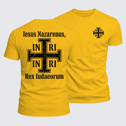[Copy]Luxe Mercerized Cotton Tee - INRI Jesus Of Nazareth King Of The Jews