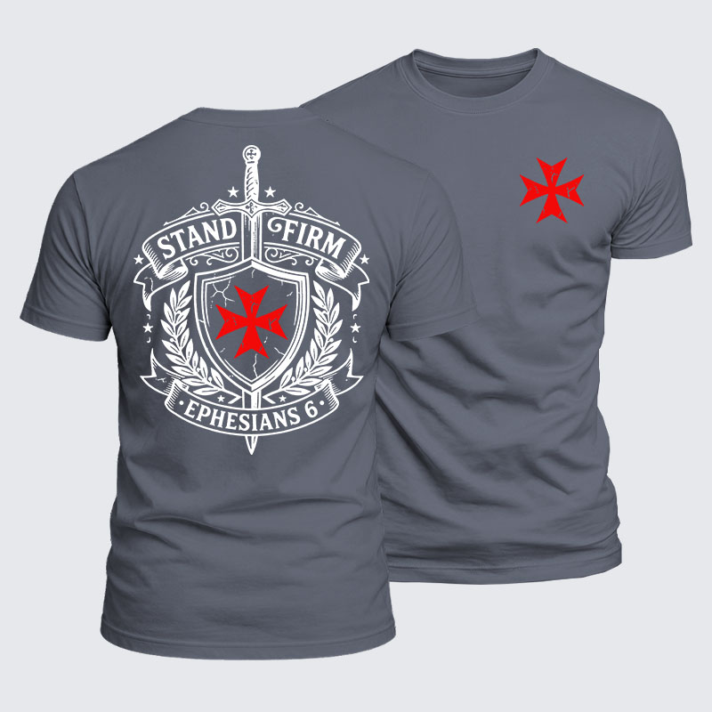 Luxe Mercerized Cotton Tee - Stand Firm Ephesians 6