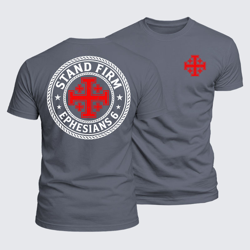 Luxe Mercerized Cotton Tee - Stand Firm Ephesians 6
