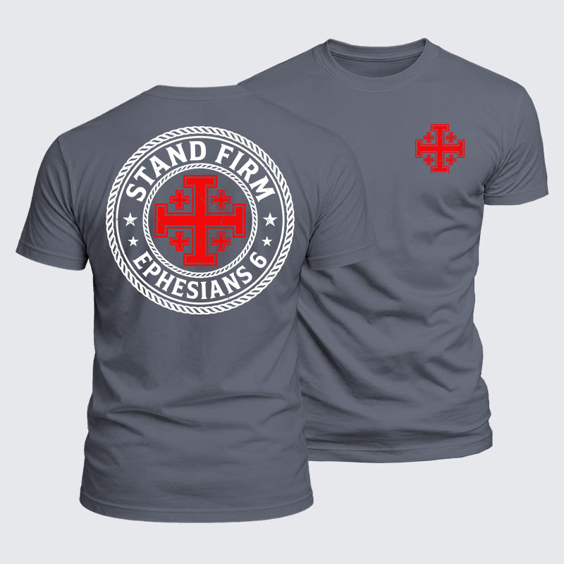 Luxe Mercerized Cotton Tee - Stand Firm Ephesians 6