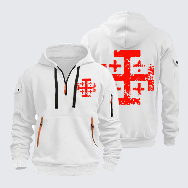 [Copy]Zipper Hoodies - Knights Templar Jerusalem Cross