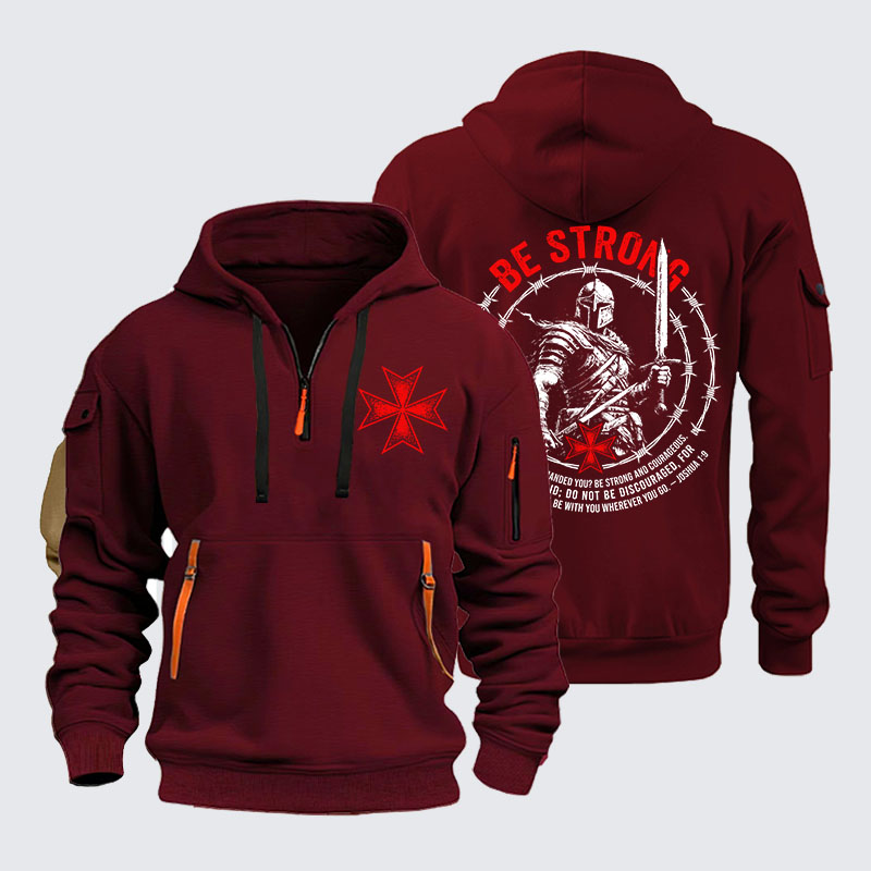Zipper Hoodies - Be Strong And Courageous Joshua 1:9