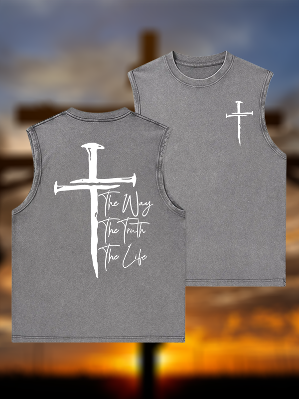 Jesus The Way The Truth The Life Jesus God Christian Washed Tank