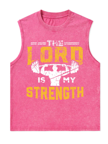 Jesus Workout The Lord Is My Strength Christian Washed Tank
