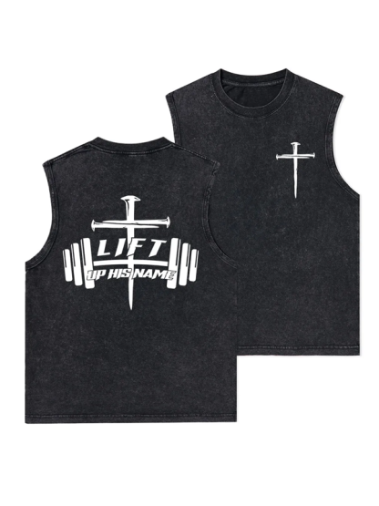 Lift Up His Name Christian Washed Tank