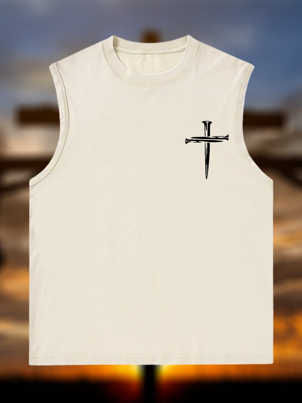 Cross Jesus God Christian Washed Tank