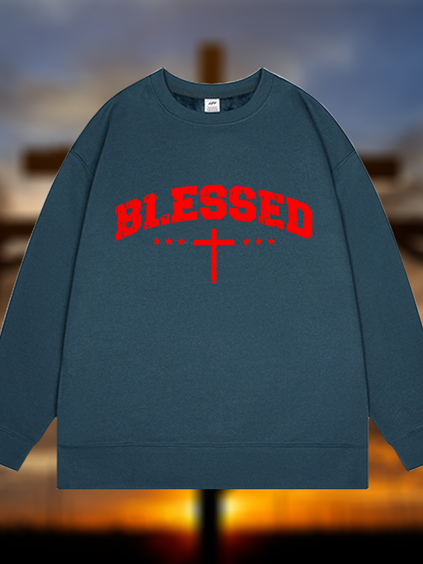 Blessed Cross Jesus God Christian Sweatshirt