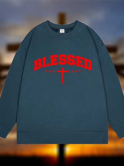 Blessed Cross Jesus God Christian Sweatshirt