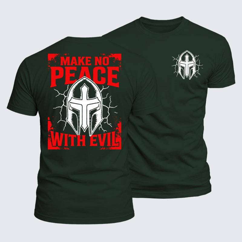 Luxe Mercerized Cotton Tee - Make No Peace With Evil