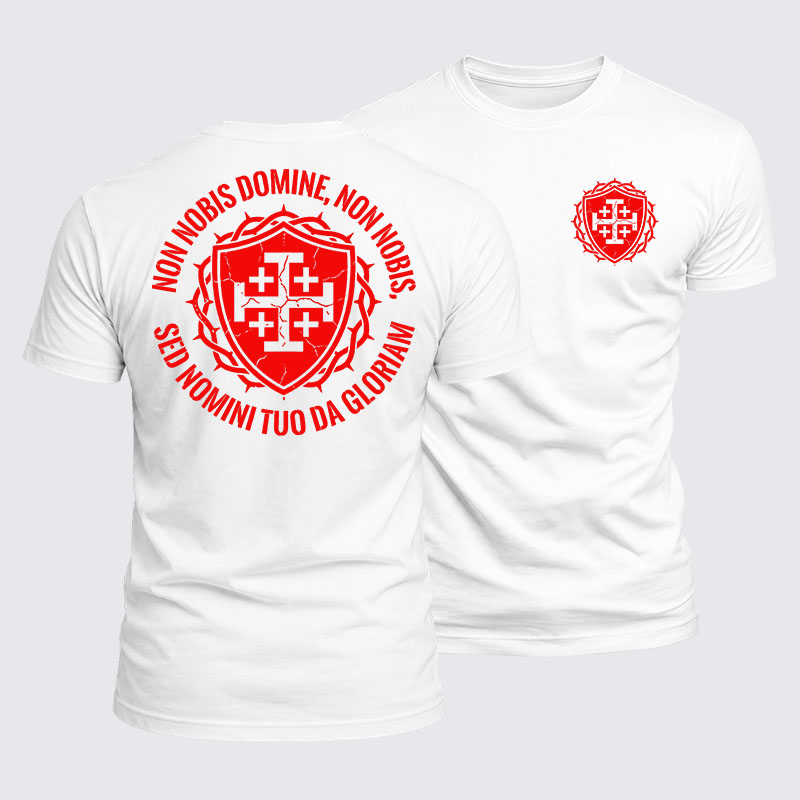 Luxe Mercerized Cotton Tee - Non Nobis Domine, Non Nobis, Sed Nomini Tuo Da Gloriam