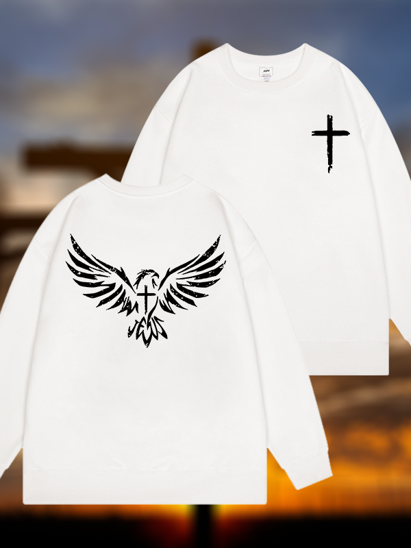 Wings Like Eagles  Jesus God Christian Sweatshirt
