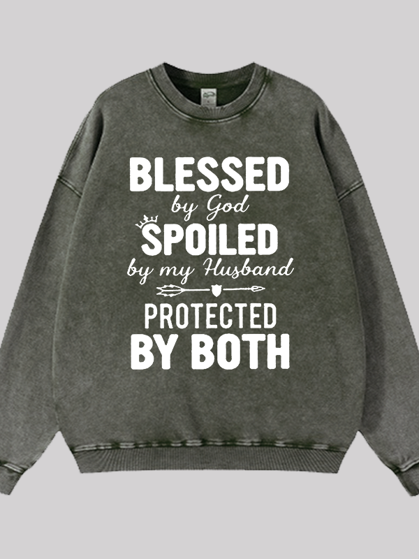 God Bless Jesus God Christian Washed Sweatshirt