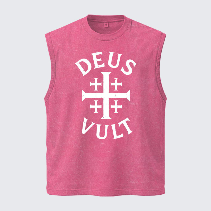 Washed Tank Top - Deus Vult