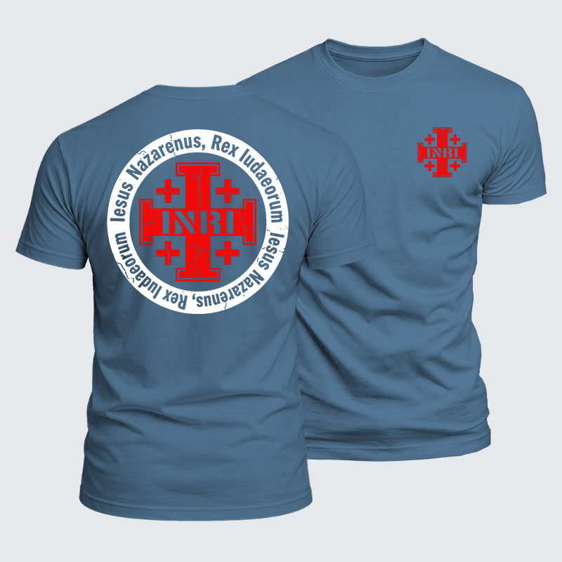 Luxe Mercerized Cotton Tee - INRI Jesus Of Nazareth King Of The Jews