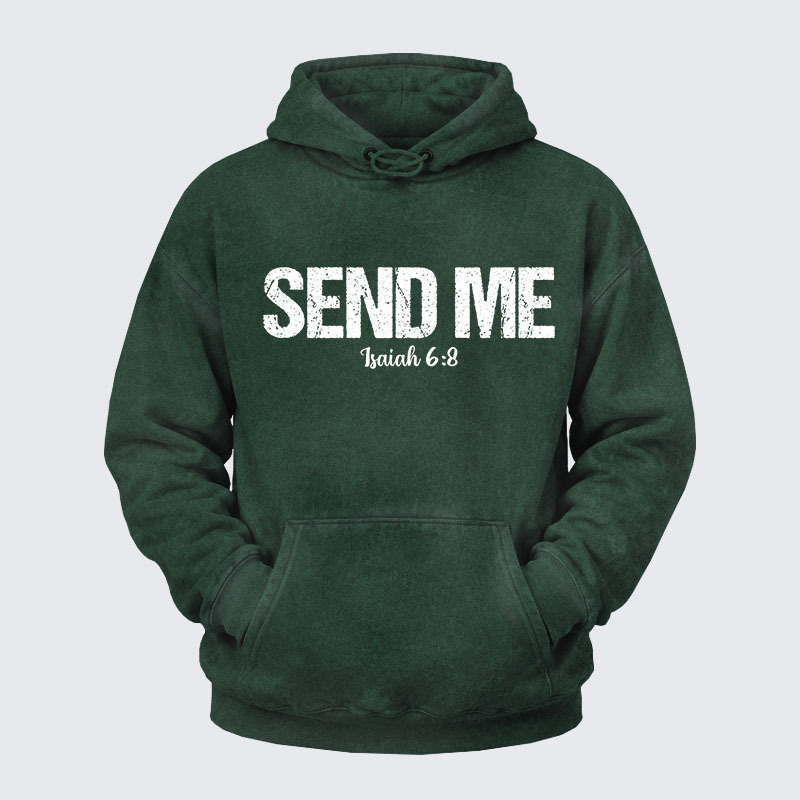 Washed Hoodie - Isaiah 6:8 - SEND ME