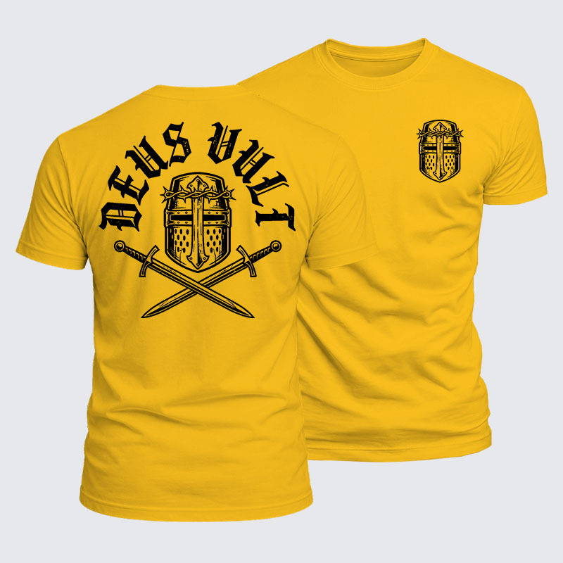Deus Vult Jesus God Christian  – Luxe Mercerized Interlock Cotton Tee