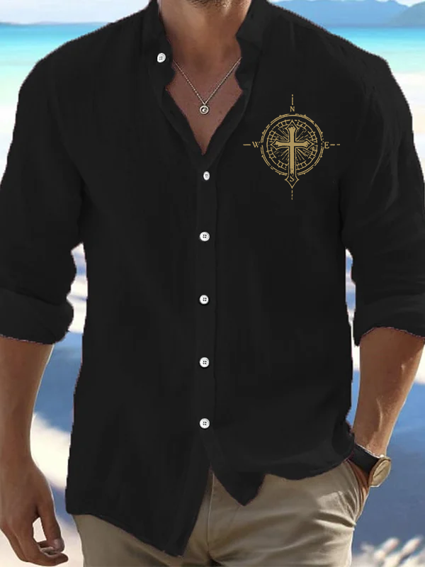Cross Compass  Christian Resort Casual Shirt