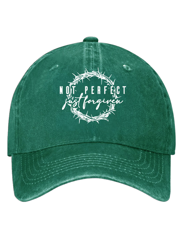 Not Perfect Just Forgiven Religious Christian Hat