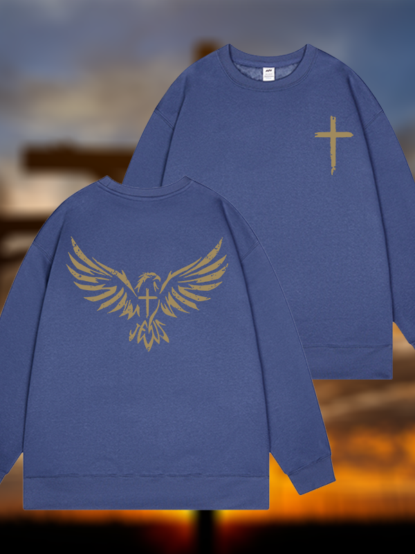 Wings Like Eagles  Jesus God Christian Sweatshirt