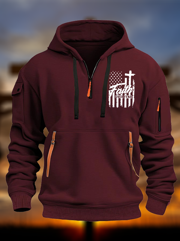 Faith Over Fear Jesus God Christian Zipper Hoodies