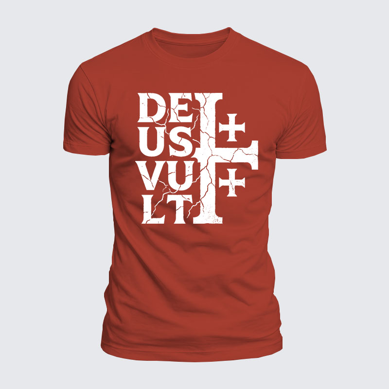 [Copy]Deus Vult Jesus God Christian  – Luxe Mercerized Interlock Cotton Tee