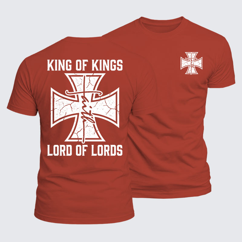 King Of Kings Lord Of Lords Jesus God Christian  – Luxe Mercerized Interlock Cotton Tee