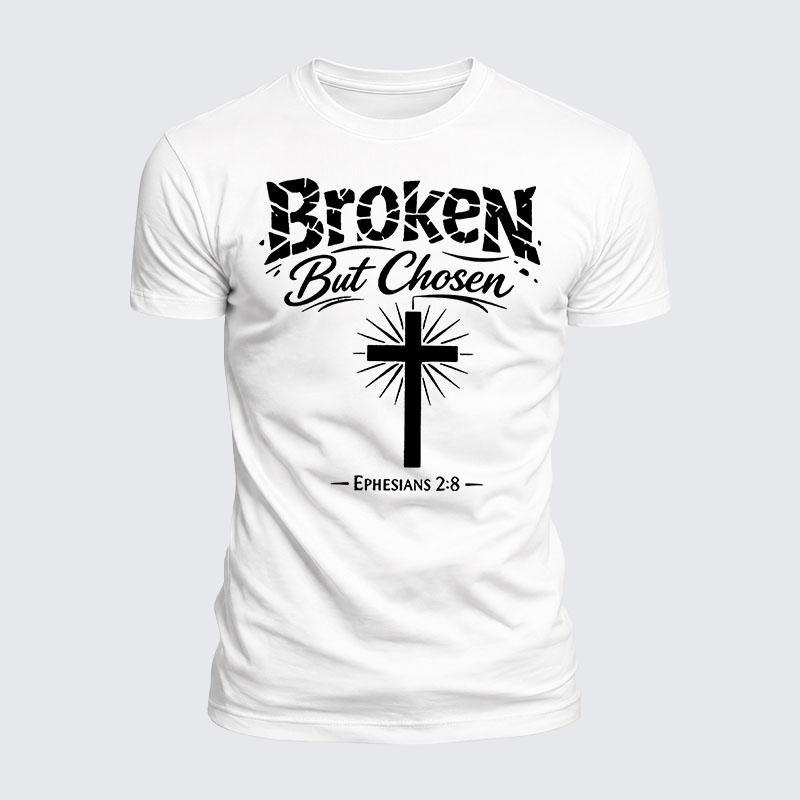 Luxe Mercerized Cotton Tee - Broken But Chosen