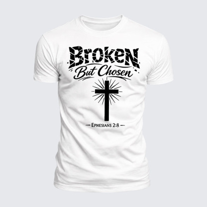 Luxe Mercerized Cotton Tee - Broken But Chosen