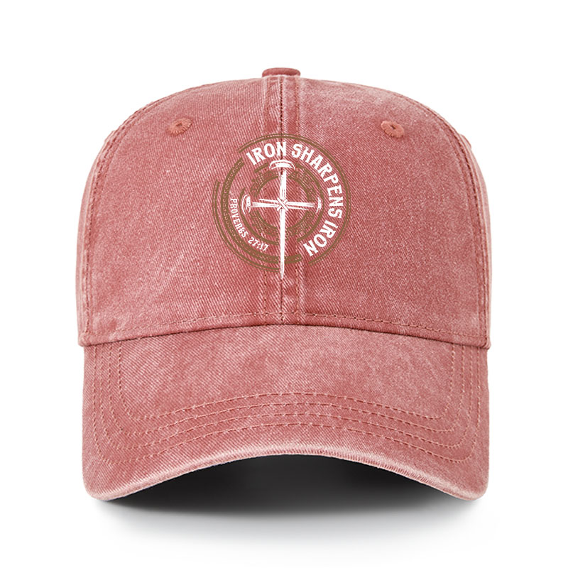 Heritage Washed Cap - Iron Sharpens Iron - Proverbs 27:17