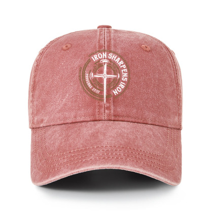 Heritage Washed Cap - Iron Sharpens Iron - Proverbs 27:17
