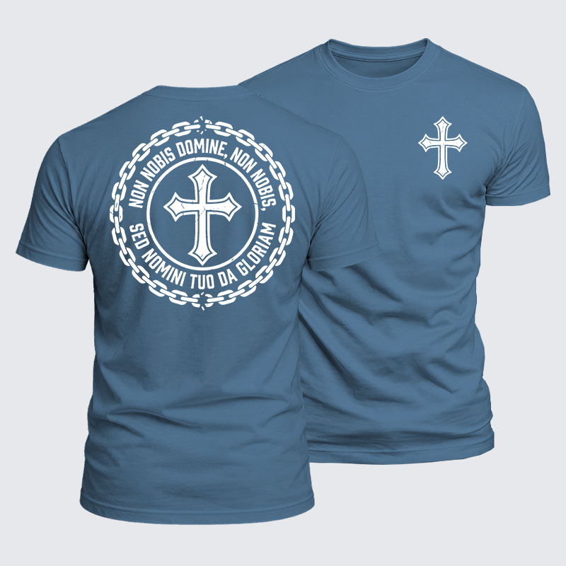 Luxe Mercerized Cotton Tee - Non Nobis Domine, Non Nobis, Sed Nomini Tuo Da Gloriam