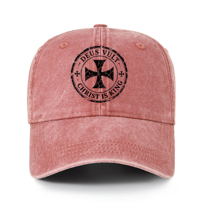 Heritage Washed Cap - Deus Vult Christ Is King
