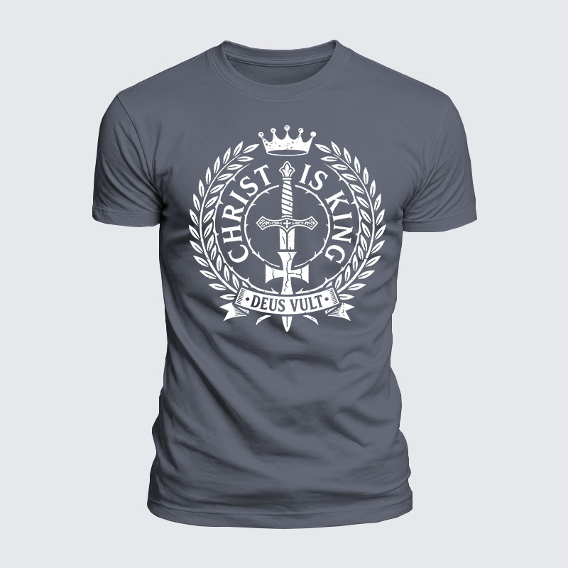 Luxe Mercerized Cotton Tee - Christ Is King Deus Vult 