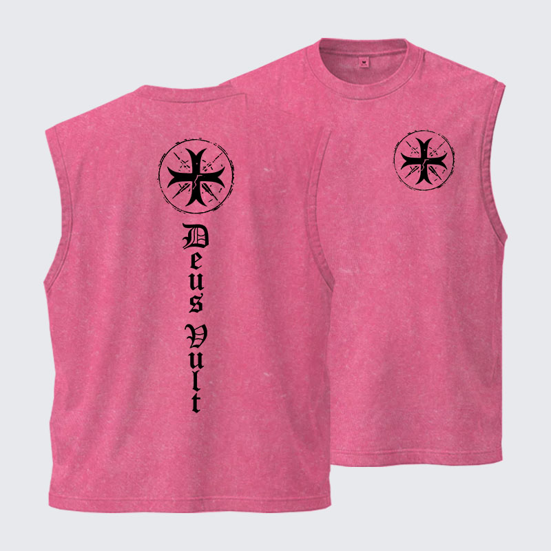 Washed Tank Top - Deus Vult