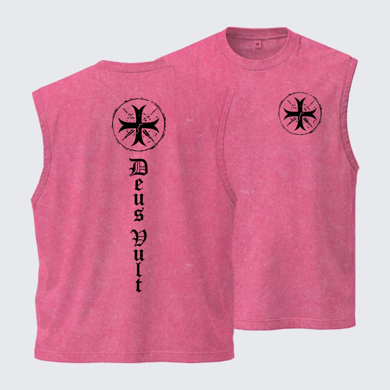 Washed Tank Top - Deus Vult