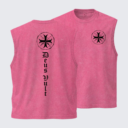 Washed Tank Top - Deus Vult