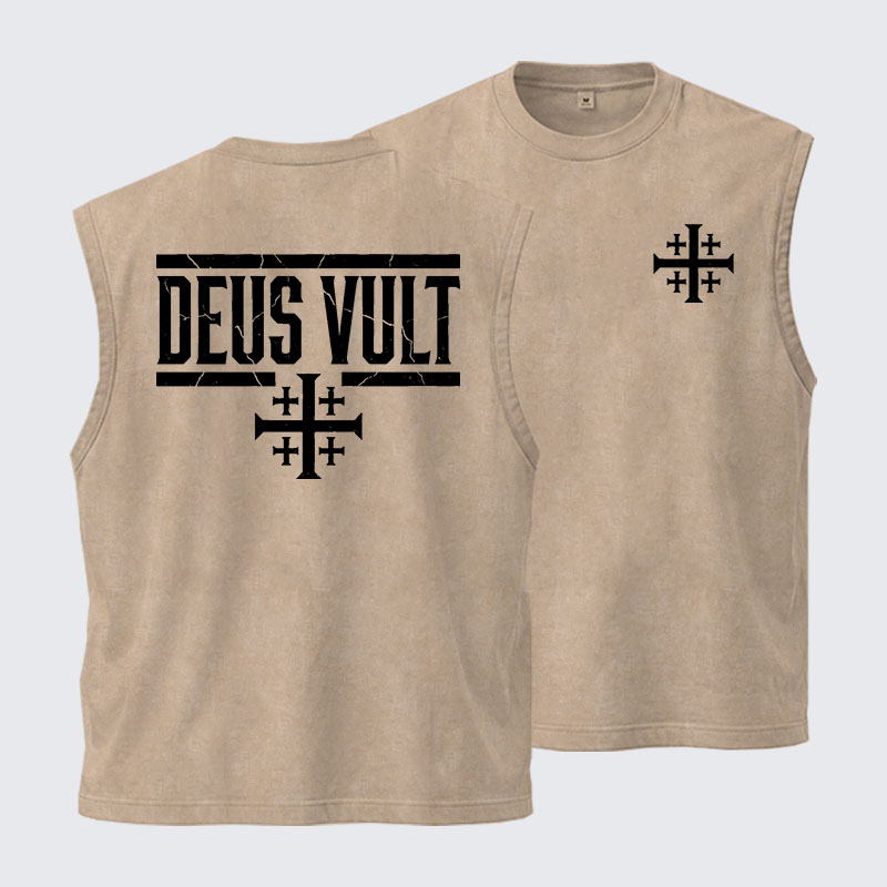 Washed Tank Top - Deus Vult