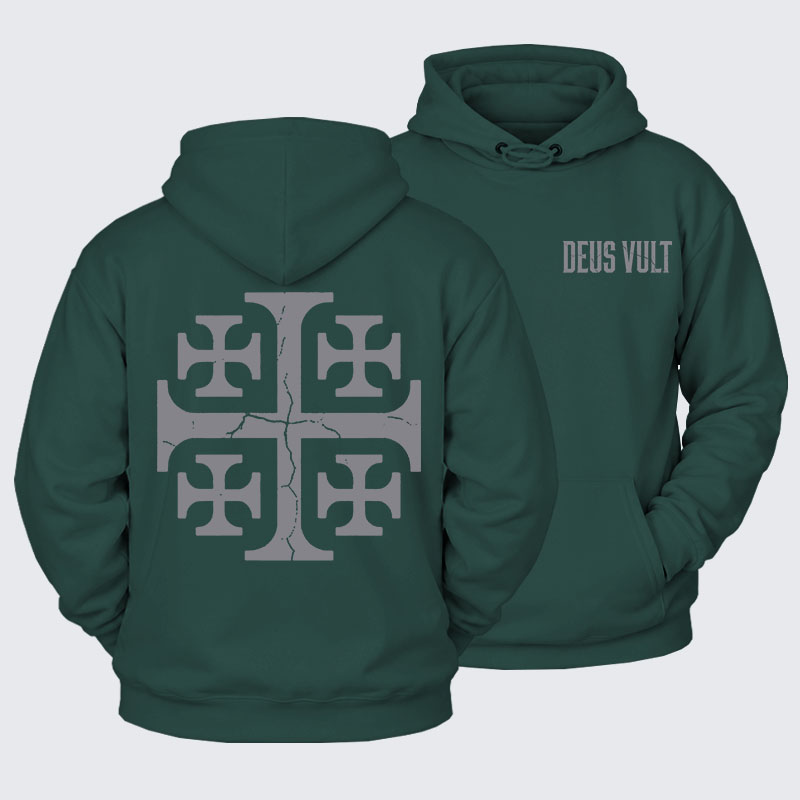 Plush Fleece-Lined Hoodie - Deus Vult