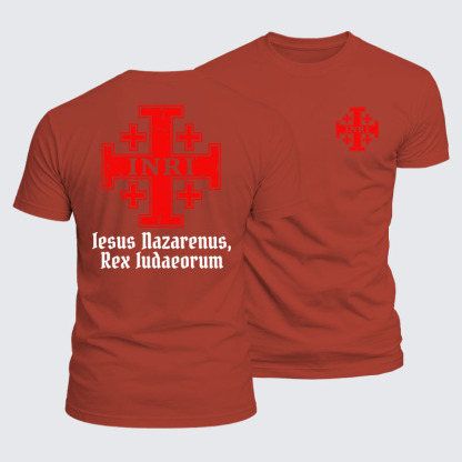 [Copy][Copy]Luxe Mercerized Cotton Tee - INRI Jesus Of Nazareth King Of The Jews