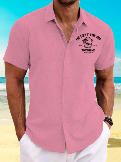 He left the 99 to Find Me Jesus God Christian Short Sleeve Shirt