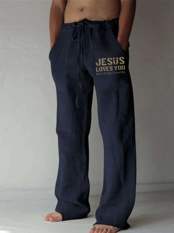 Jesus Loves You, But I'm His Favorite Christian Beach Pants