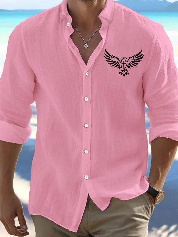 Wings Like Eagles Jesus God Christian Resort Casual Shirt