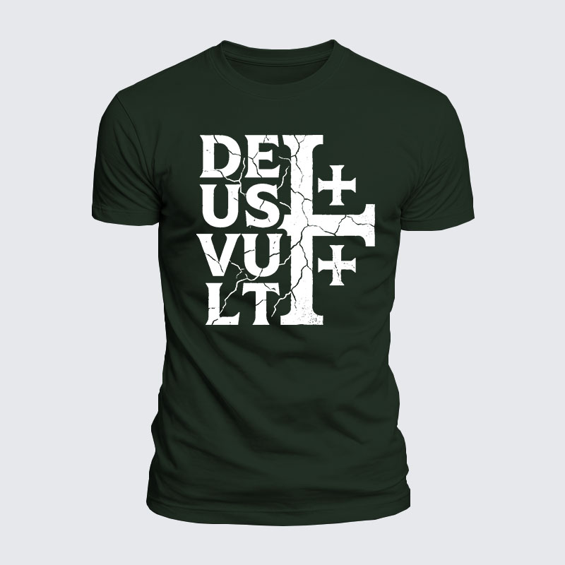 [Copy]Deus Vult Jesus God Christian  – Luxe Mercerized Interlock Cotton Tee