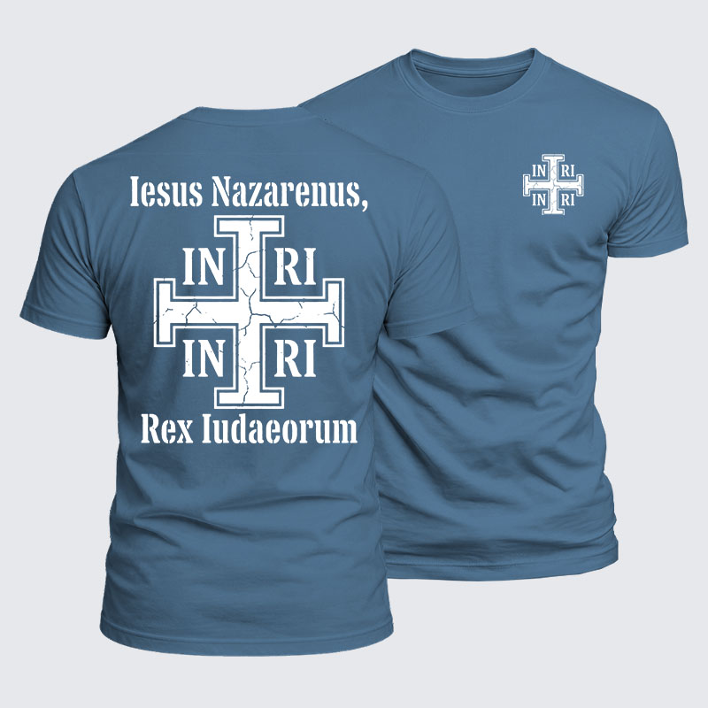 [Copy]Luxe Mercerized Cotton Tee - INRI Jesus Of Nazareth King Of The Jews