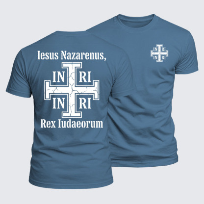 [Copy]Luxe Mercerized Cotton Tee - INRI Jesus Of Nazareth King Of The Jews